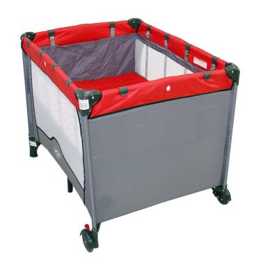 Imagem de Berço Cercado Portatil Vira Chiqueirinho Compact Vermelho
