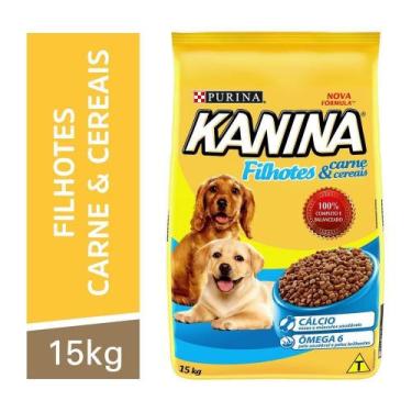Imagem de Ração KANINA Cães Filhotes Carne e Cereais 15kg