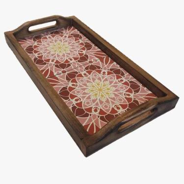 Imagem de Bandeja Café da Manhã Grande com 2 azulejos - Estilo Rústico