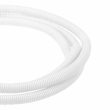 Imagem de DMiotech Tubo dividido de tear de fio de 3 m, protetores de cabo da Pet flexível para gerenciamento de cabos de conduíte para escritório, casa, jardim, branco