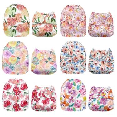 Imagem de Mama Koala 1.0 Fraldas de pano para bebês, pacote com 6 apenas capas de bolso (sem inserções) - Fraldas de bolso laváveis e reutilizáveis de tamanho único para recém-nascidos e crianças pequenas