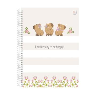 Imagem de Caderno Universitário Capycuties - 10 Matérias 160 Folhas Animativa Papelaria Fofa Capivara (Listras)