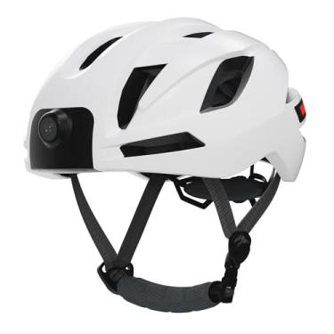 Imagem de Generic Capacete de Bicicleta Inteligente, BT Habilitado Com Câmera 1080P e Luzes de Sinalização, Capacetes de Bicicleta para Adultos, Alto-falantes Integrados e Microfone para Ciclismo (Branca)