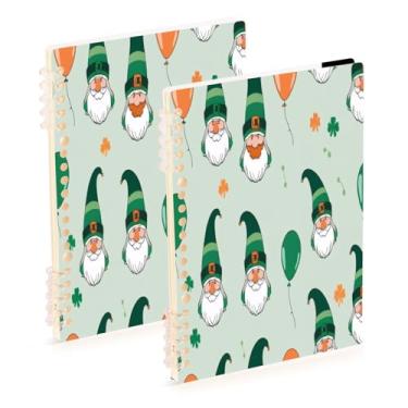 Imagem de Burbuja Cadernos St. Patrick Gnomo, papel pautado universitário A5 com 60 folhas, fichário para escritório, 2 unidades