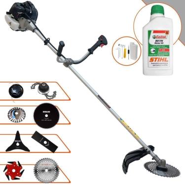 Imagem de Roçadeira 8 Em 1 Anmax Cg430-b 1,7hp à Gasolina + óleo Stihl