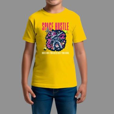 Imagem de Camisetas Infatil Streetwear Casual Manga Curta Gola Redonda Space Lor