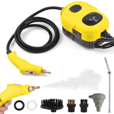 Imagem de Limpador a vapor de alta pressão 2500W Máquina limpeza pressurizado temperatura Limpadores portáteis mão com 3 cabeças escova para uso doméstico Detal