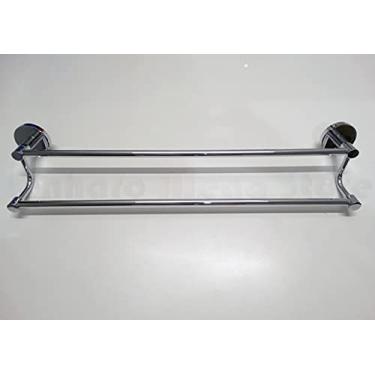 Imagem de Porta Toalha Longo Duplo/Toalheiro em Metal Cromado - Acabamento Redondo - LMS-AB9548C