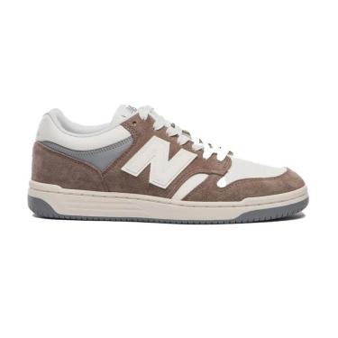 Imagem de Tênis New Balance 480 Low Marrom e Bege Unissex-Unissex