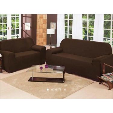 Imagem de Kit Capa de Sofá 2 e 3 Lugares em Malha Gel  Arte & Cazza - Arte e Caz