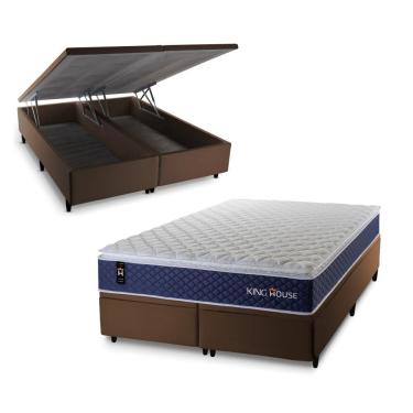 Imagem de Cama Box Baú Lagras C/ Molas Ensacadas 193x203 King House
