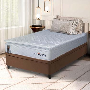 Imagem de Cama Box Baú Luanda Espuma D28 Solteiro 88x188 King House