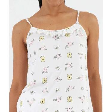 Imagem de Pijama Feminino Ursinho Pooh Alças Finas Disney Off Wh-28053, Off whit