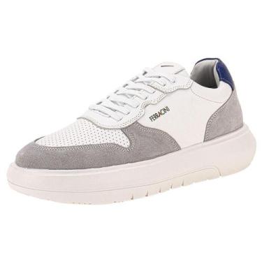 Imagem de Sapatênis masculino energy ferracini 8287695c, Branco, Cinza, 39