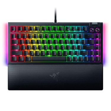 Imagem de Teclado Mecânico Gamer Sem Fio Razer BlackWidow V4 75%, Chroma RGB, Ho