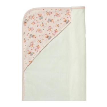 Imagem de Toalha de Banho Bebê Aurora Rosa com Capuz 90X70cm - Hug
