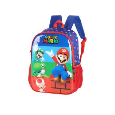 Imagem de Mochila Costas Super Mario Bros Infantil Escolar Meninos, Mario, Luigi