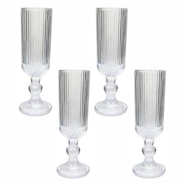 Imagem de Jogo de 4 Taças de Champanhe Sofia 160 ml Promointer, 160 ML, TRANSPAR