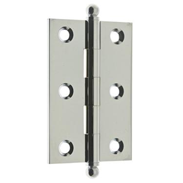 Imagem de idh by St. Simons 83020-026 Dobradiças de armário de latão sólido genuíno de qualidade profissional, cromo polido, 7 x 5 cm, par