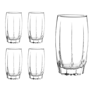 Imagem de Jogo 4 Copos De Vidro transparente Lond Drink 374ML Amadeus