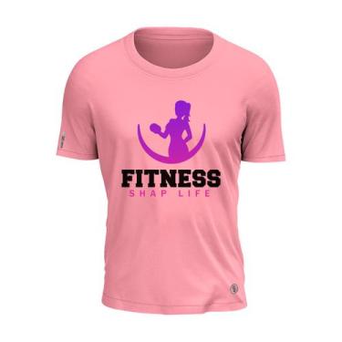 Imagem de Camiseta Mulher Woman Fitness Shap Life Purple Algodão