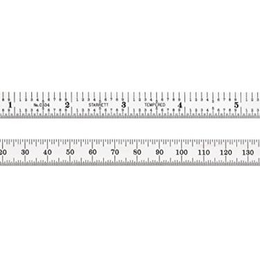 Imagem de Régua de aço Starrett C334-150 com 2 lados de 15,24 cm