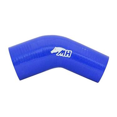 Imagem de Mangote em Silicone Redutor Curva 45° graus 3" para 2-1/2" polegadas (76mm para 63mm) x 125mm - Azul