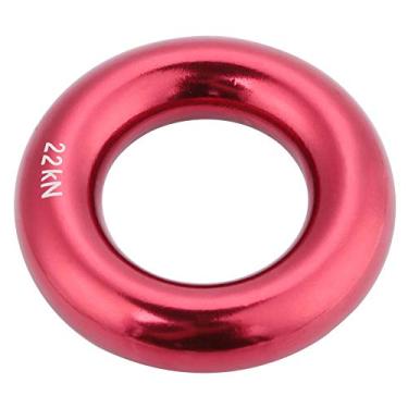 Imagem de LZKW Anel Rapel, anel de escalada forte, alta resistência, prático, durável para atividades de escalada (vermelho)