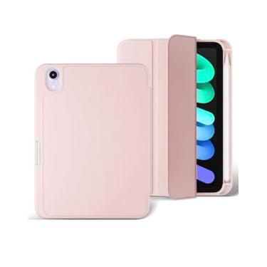 Imagem de Capa Case PREMIUM Anti Impacto com função sleep e suporte para Apple Pencil segunda geração - compatível com Apple iPad Mini 6ª De 8.3 Polegadas (Rosa)
