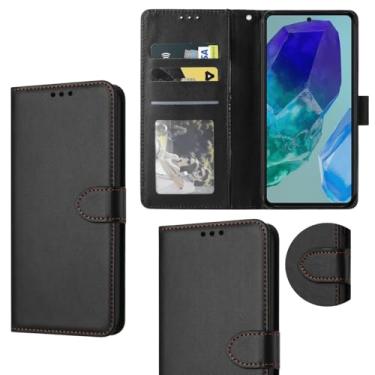 Imagem de Capa Capinha Carteira Flip Couro Compatível Samsung Galaxy M55 Premium (PRETO)