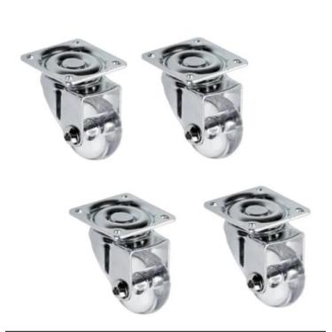 Imagem de Rodinha móveis 4 peças rodizio 35mm - Loja e Cia atacado 