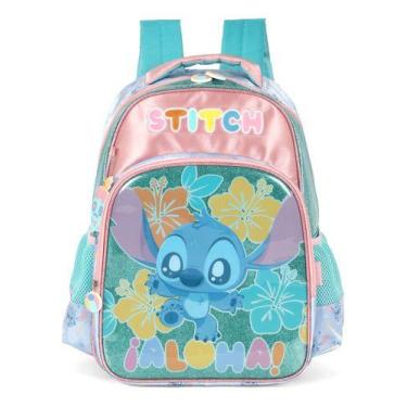 Imagem de Mochila Costas Escolar Infantil Original Stitch Disney - Luxcel, turqu