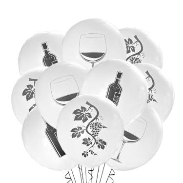 Imagem de Malayan Products Wine Balloons 12 Count Latex, Vineyard Birthday Decorations, Winery Theme Wedding Event Party, Grape Vines Wineries Bridal Shower Ideas, 12Inch Standard Size (Wine Mix)