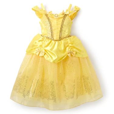 Imagem de DISNEY STORE Official Princess Belle Halloween Costume for Kids - Disney Princess Dresses for Girls - Dress up Clothes for Pretend Play - Beauty and the Beast Costume - Size 11/12