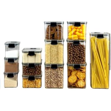 Imagem de Kit De Potes HerméTicos Para Cozinha - Organizador De Mantimentos Para Dispensa E ArmáRio(Kit 12-13 Potes)