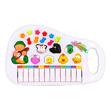 Imagem de Brinquedo Mini Teclado Fazendinha Bichinhos Sons Criança