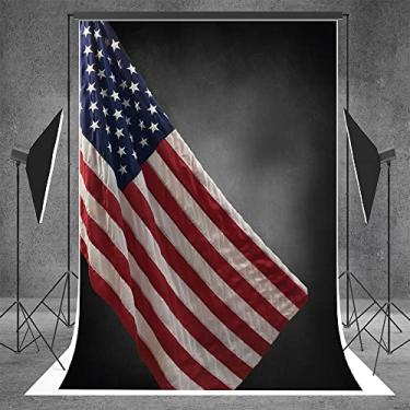 Imagem de Pano de fundo para fotografia do Dia da Bandeira Nacional de 2,4 x 2,4 m, fundo de tecido macio para decoração de cabine de fotos preto e cinza para retrato do Dia da Independência