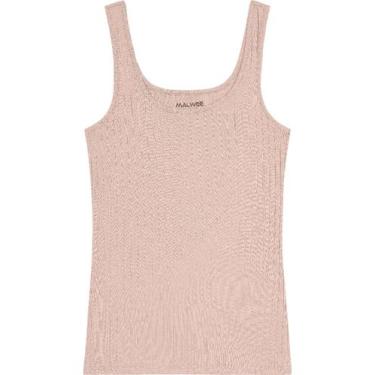 Imagem de Regata Alças Malwee 1000089661 Feminina Canelada Viscose Stretch T. P/