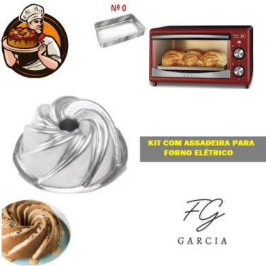 Imagem de Kit de 1 Forma Vulcão Com Cone Canudo + 1 Assadeira Para Forno Elétric