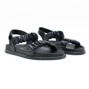 Imagem de Sandália Papete - Amanda, Preta - Ana Laura, 34