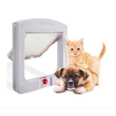 Imagem de Passagem Porta Pet Portinha Para Gato Ou Cão Com 4 Em 1 - oem