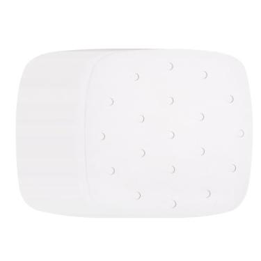 Imagem de HARFINGTON 400 peças de forros de fritadeira a ar, quadrados de 16,5 cm, forros a vapor de bambu com furos, folhas de papel pergaminho perfurado, antiaderente, papel vaporizador descartável, para