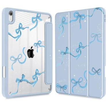 Imagem de May Chen Capa fina para iPad mini 7 (A17 Pro, 7ª geração) 2024/iPad mini 6 (6ª geração) 8,3 polegadas, [suporte de lápis embutido], capa à prova de choque, capa traseira transparente transparente