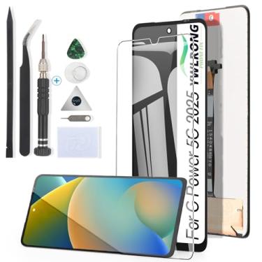 Imagem de YWLRONG Substituição de tela para Motorola Moto G Power 5G 2025 para Moto G Power 5G 2025 XT2515v XT2515-1 XT2515-2 Display Touch Screen Digitalizador Substituição com ferramentas (preto)