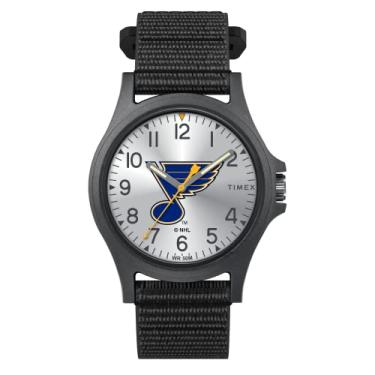 Imagem de Timex Tribute Relógio masculino NHL Pride 40 mm de quartzo pulseira de tecido, preto, 20 relógio casual (modelo: TWZHBLUMYYZ)