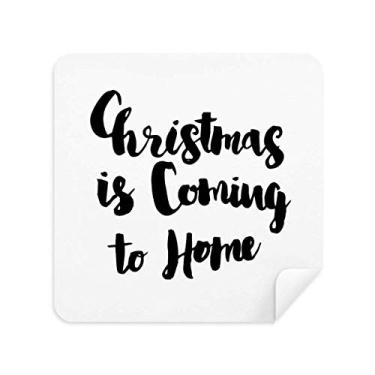 Imagem de Pano de limpeza de tela Christmas is Coming to Home, tecido de camurça, 2 peças