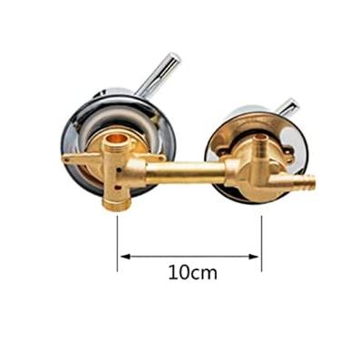 Imagem de 2/3/4/5 Formas de entrada de água fria e quente, 10/12,5/14,5 cm, conjunto de válvulas misturadoras de chuveiro para banheiro G1/2, cartucho de cerâmica, alça dupla, para box de chuveiro e banheira de vapor