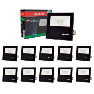 Imagem de Refletor Led Avant 10w Luz Verde Bivolt Preto 10 Un