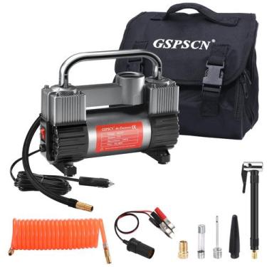 Imagem de Inflador de Pneus GSPSCN Heavy Duty - Duplo Cilindro, 150PSI, 12V