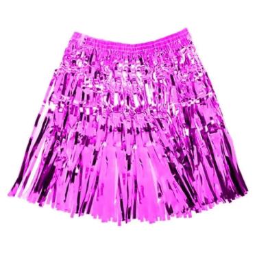 Imagem de Saia De Carnaval Havaiana Metalizados Pink 40cm